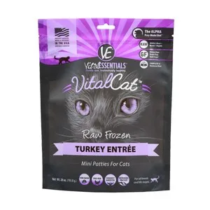 28oz Vital Essentials Frozen Cat Turkey Mini Patt - Treat